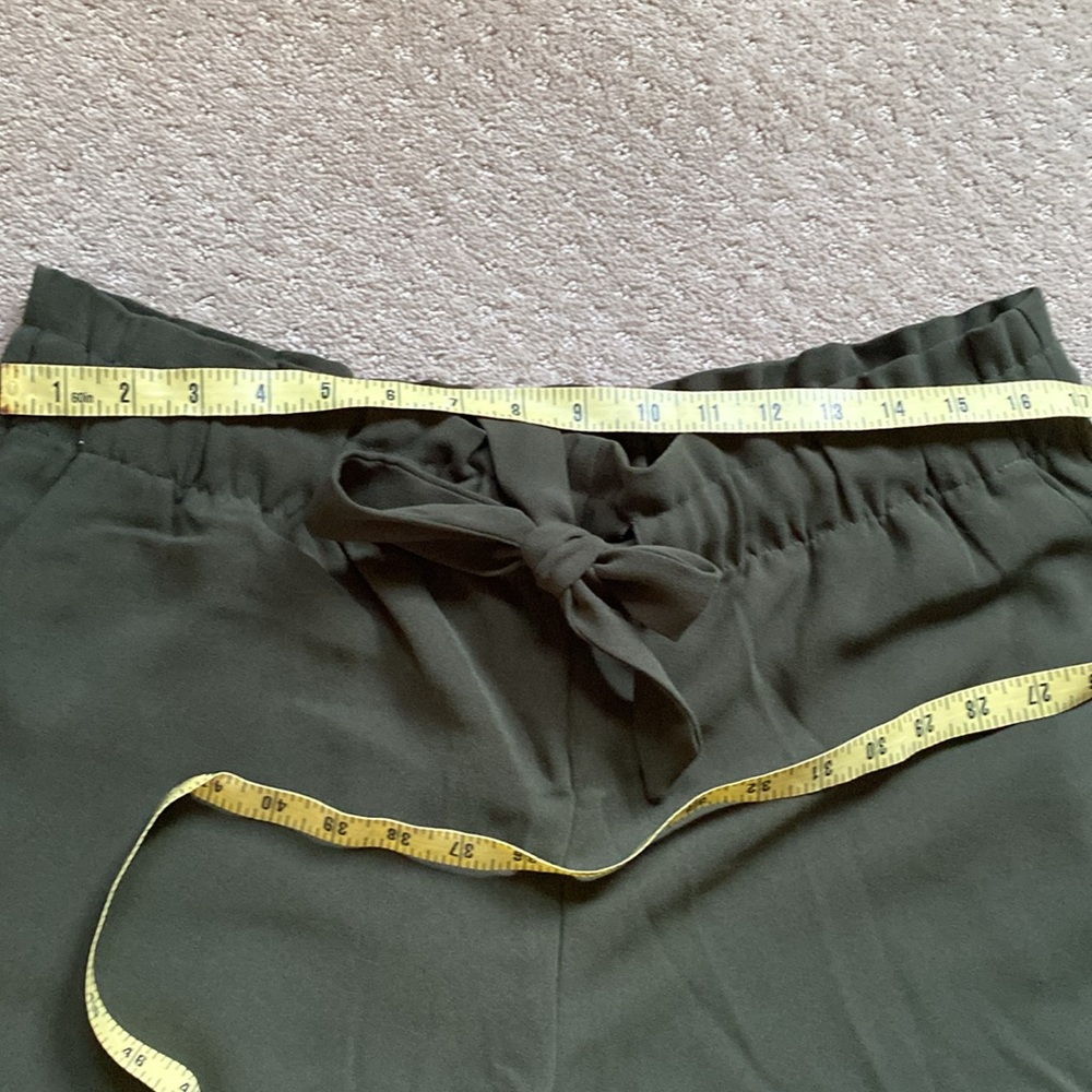 LOFT Olive Green Cropped Drawstring Pants - Picture 7 of 9
